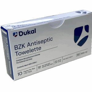 Antiseptic BZK Towlettes 5" x  7" - 10 Box