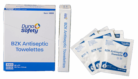 Antiseptic BZK Towlettes - 5"x 7"