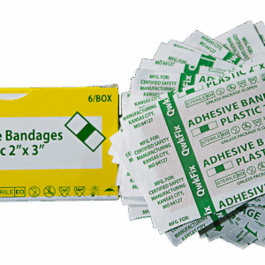 QF Adhesive Bandages Plastic 2"x 3" - 6 Box - Sterile