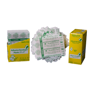 QF Strips Plastic 2" x 3" Bandages 25 Box Sterile