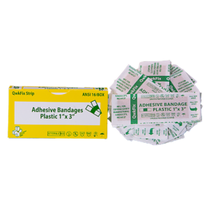 QF Adhesive Bandage Plastic 1" x 3" - 16 Box - Sterile
