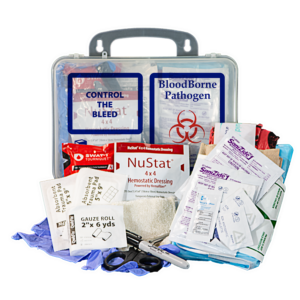 Control The Bleed & Bloodborne Pathogen Combo 16 Poly Clear