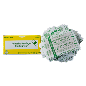 QF Adhesive Bandages Plastic 2"x 3" - 6 Box - Sterile