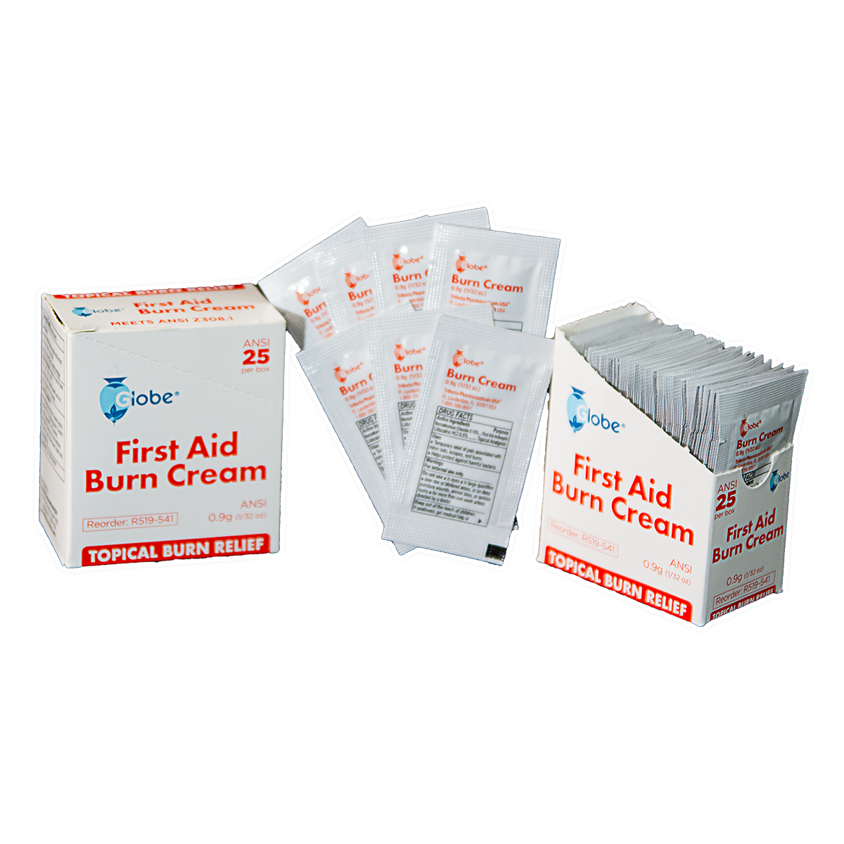 First Aid Burn Cream 0.9 g - 25 Box