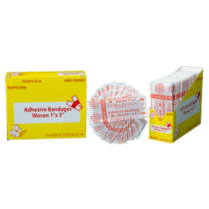 QF Adhesive Bandages Woven 1" x 3" - 100 Box - Sterile